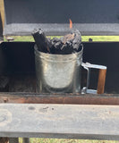 Charcoal Chimney Starter w/ Wood Handle,  Galvanized Tin 13 Inches Tall