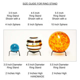 Basic Wrought Iron Display Ring Stand, Bronze Color-5.5 Inches Diameter X 2 Inches High