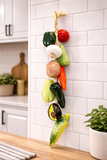 Large Ristra/ String of Ceramic Vegetables, with 11 Veggies, 30 Inches Long