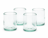 Set of 4, Recycled Clear Cocktail/Juice Glass, 10-12 ounces, Recycled Glass