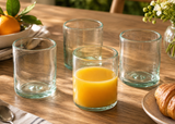 Set of 4, Recycled Clear Cocktail/Juice Glass, 10-12 ounces, Recycled Glass