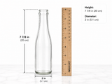 Clear Glass Bottles, Small-200ml (6.7 oz) – Set of 24– 7 7/8” Tall – Reusable Juice, Kombucha, Beverage Bottles