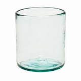 Set of 4, Recycled Clear Double Old Fashioned Rocks Glasses, 14-16 Ounces, Recycled Glass, Handmade