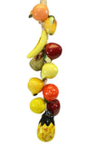 Small Ristra/String of Ceramic Fruits, with 11 Fruits-16.5 Inches Long