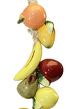 Small Ristra/String of Ceramic Fruits, with 11 Fruits-16.5 Inches Long