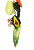 Large Ristra/ String of Ceramic Vegetables, with 11 Veggies, 30 Inches Long