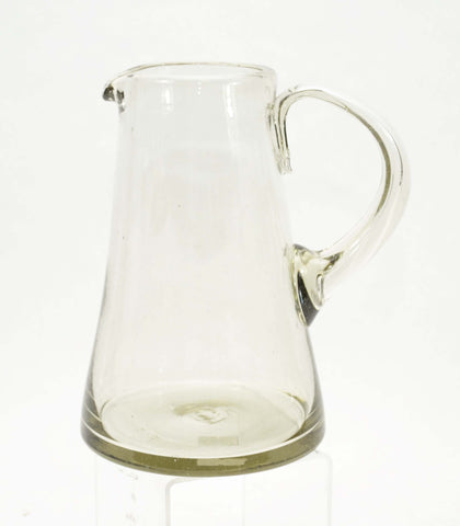 Handblown Recycled Martini Pitcher, Recycled Clear- 8.25 Inches High
