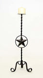 Wrought Iron Star Candle Holder, Large- 22 Inches High