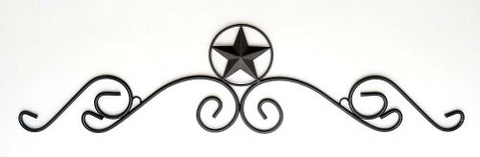 Texas Star Wrought Iron Over Door Header-36 Inches Long x 8.5 Inches High