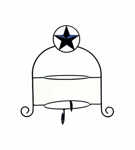 Iron Double Plate Holder Star Symbol-17 Inches High