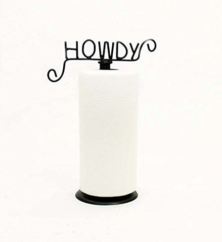 Iron Paper Towel Holder Howdy-14 Inches High