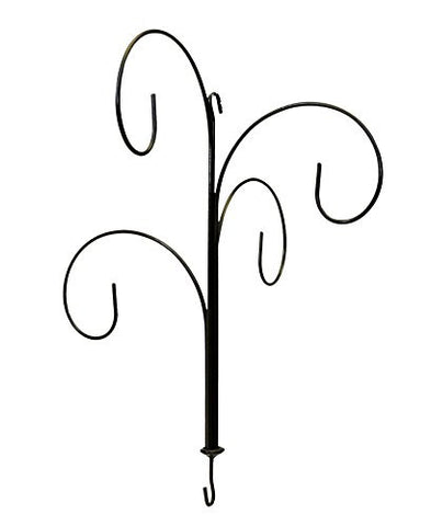 Four Hook Wrought Iron Hanging Ornament Display Stand-22 Inches High x 18.5 Inches Wide