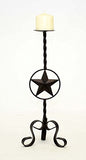 Wrought Iron Star Candle Holder, Medium-18 Inches High