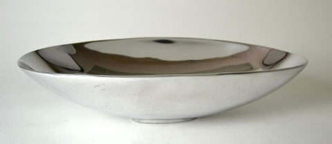 Aluminum Oval Display Bowl, with Smooth Finish-16.5 Inches Long x 8.25 Inches Wide