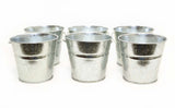 Set of 6 pcs, Half Gallon Galvanized Peanut Pail with Handle-5 5/8 Inches High x 6 Inches in Diameter