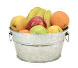 1.5 Gallon Galvanized Display Wash Tub with Handles- 5.5 Inches High x 10.75 Inches Diameter