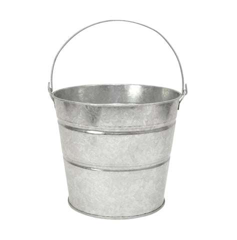 Large Galvanized Tin Bucket/Pail, 3 Gallon-9.5H X 10.75D