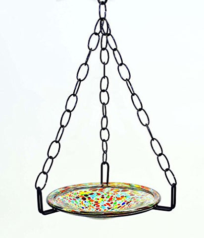 Small Hanging Bird Feeder with Confetti Bowl-16 Inches High x 8-10 Inches Wide