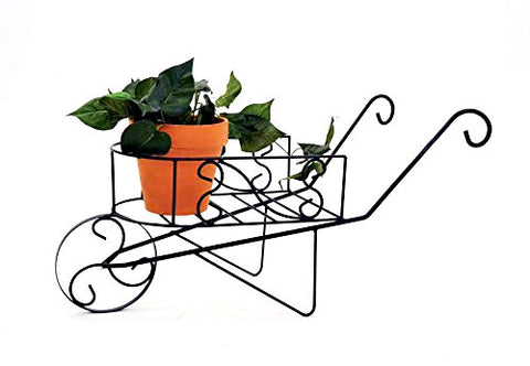 Handmade Iron Planter Cart, Bronze Color-28 Inches Long x 12 Inches Wide