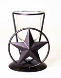 Star Votive Holder With Glass Insert-6 Inches High