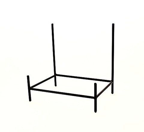 Wrought Iron Rectangular Bowl Stand-12 Inches High x 11.75 Inches Wide x 8 Inches in Diameter