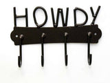 Howdy Iron Key/Towel Holder- 8 Inches Wide x 5 Inches High
