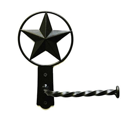 Iron Toilet Paper Holder Star Design- 8.75 Inches High x 9.5 Inches Wide
