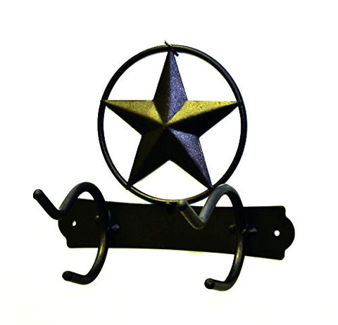 Iron Quadruple Towel Hook with Star Symbol-8 Inches High