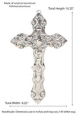 Polished Aluminum Arrow Wall Cross- 10.25 Inches High