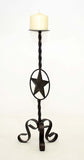 Wrought Iron Star Candle Holder, Medium-18 Inches High