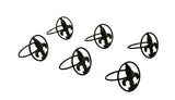 Set of 6, Iron Napkin Ring Fleur De Lis Symbol- 2 Inches in Diameter