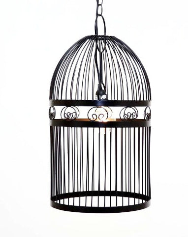 Bird Cage Hanging Lamp/Chandelier w/ Socket set- 24 Inches High x 12 Inches in Diameter