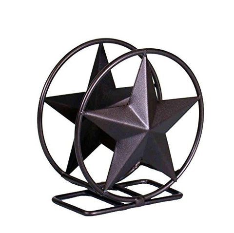 Iron Coaster Holder Star Symbol-5.5 Inches High x 5 Inches in Diameter