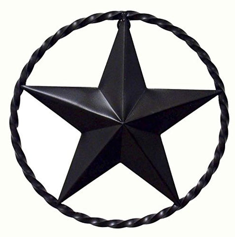 Wrought Iron Star with Ring- 12 Inches in Diameter