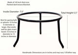 Wrought Iron Tripod Base-5.5 Inches High x 7.5 Inches Diameter