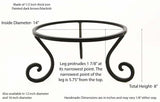 Handmade Wrought Iron Chimenea or Pot Stand, Bronze Color-8 Inches High x 14 Inches in Diameter