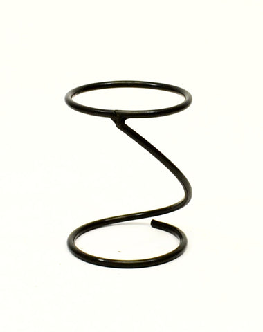 Spiral Iron Base-5 Inches High x 3.5 Inches in Diameter, Handmade and Painted Bronze