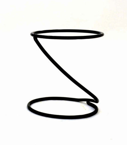Wrought Iron Spiral Stand-9 Inches Tall, Inside Diameter of the ring is 7.5 Inches, Dark Bronze Color