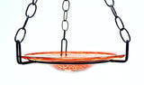 Small Hanging Bird Feeder with Confetti Red Bowl-16 Inches High x 8-10 Inches Wide