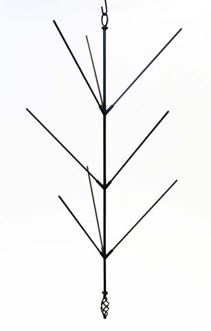 Wrought Iron Hanging Bottle Tree, Holds 9 Bottles-41 Inches High