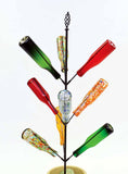 Wrought Iron Bottle Tree Stake, Holds 9 Bottles- 48 Inches High