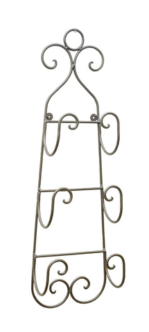 Wrought Iron Wall Towel/Wine Bottle Holder-28.5 Inches Tall x 8.5 Inch ...