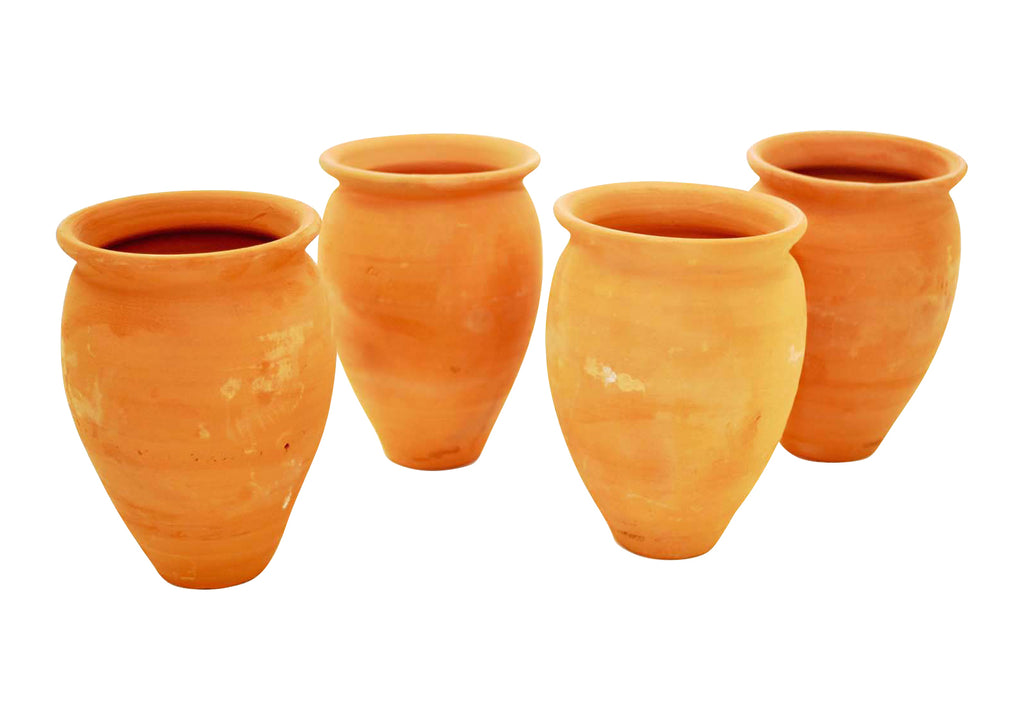 Set of 4, Clay Cantaros/Cantaritos-12-16 Ounces, Made in Mexico ...