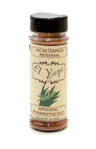 El Yope Sal de Chapulin/Grasshopper Salt, 3.53 Ounces/100g per Bottle. One Bottle